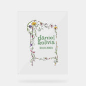 野結婚花素朴の野結婚野 アクリルサイン (正面)