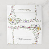 野結婚花素朴の野結婚野 プレイスカード (外部開封)