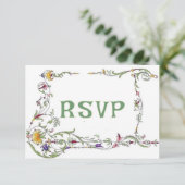 野結婚花素朴の野結婚野 出欠カード (スタンド正面)