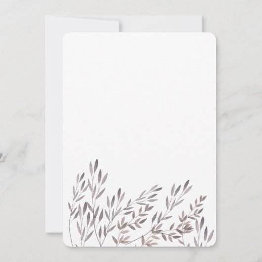 野結婚花 招待状 (裏面)