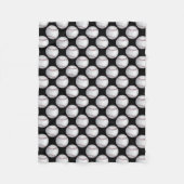 野絵を描球パターン フリースブランケット (正面)