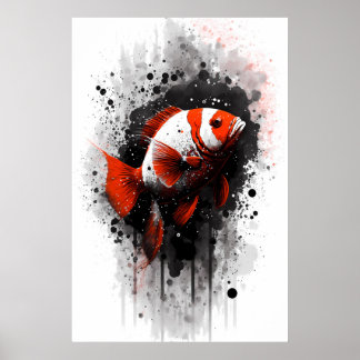 野絵画魚 ポスター