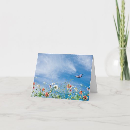 野縁ど花と蝶 ノートカード (正面)