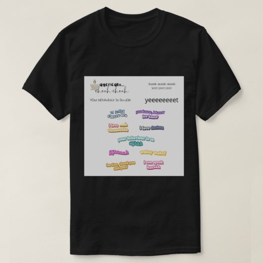 野良キッズアイコニック行skz歌詞バリューパックグリー tシャツ (デザイン正面)