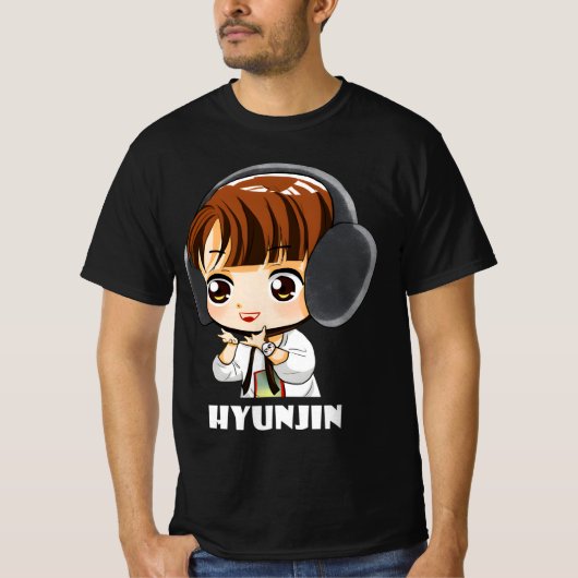 野良キッズヒョンジンチビ(小さくかわいく書いた感じ) Tシャツ (正面)