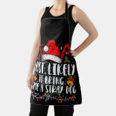 野良犬のクリスマスを家に持ち帰りそうだ エプロン (インサイチュ)