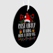 野良犬のクリスマスを家に持ち帰りそうだ オーナメント (正面)