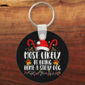 野良犬のクリスマスを家に持ち帰りそうだ キーホルダー (正面)