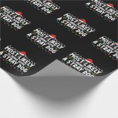 野良犬のクリスマスを家に持ち帰りそうだ ラッピングペーパー (角)