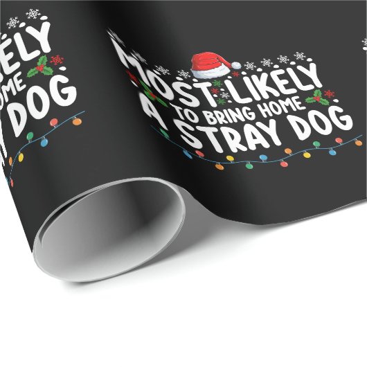 野良犬のクリスマスを家に持ち帰りそうだ ラッピングペーパー (ロールコーナー)
