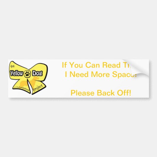 野良犬のバンパーステッカー バンパーステッカー (正面)