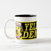 野良犬の民主党員の印のマグ ツートーンマグカップ (左)