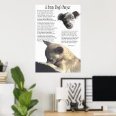 野良犬の祈りの言葉(別の背景色) ポスター (ホームオフィス)