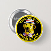 野良犬民主党員。 ボタン 缶バッジ (正面&裏面)