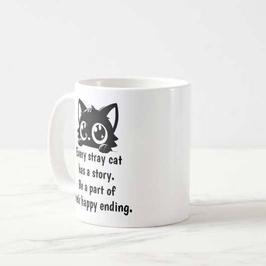 野良猫には物語がある コーヒーマグカップ (正面左)