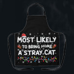 野良猫のクリスマスを家に持ち帰りそうだ エプロン<br><div class="desc">野良猫のクリスマスを家に持ち帰りそうだ</div>