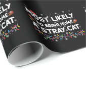 野良猫のクリスマスを家に持ち帰りそうだ ラッピングペーパー (ロールコーナー)