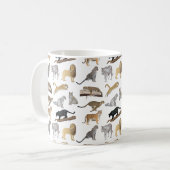 野良猫のパターン コーヒーマグカップ (正面左)