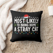 野良猫クリスマスホーを家に持ち帰りそうだ クッション (ブランケット)