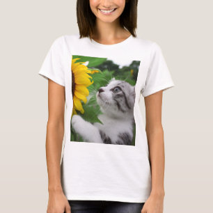 野良猫ニャン吉【ひまわり】 Tシャツ