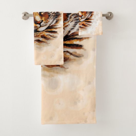 野良猫ポートレート水彩画 バスタオルセット (インサイチュ)