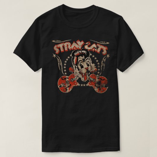 野良猫ヴィンテージ 独占的 Tシャツ (デザイン正面)