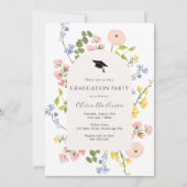 野花お洒落フローラ卒業パーティー 招待状 (正面)