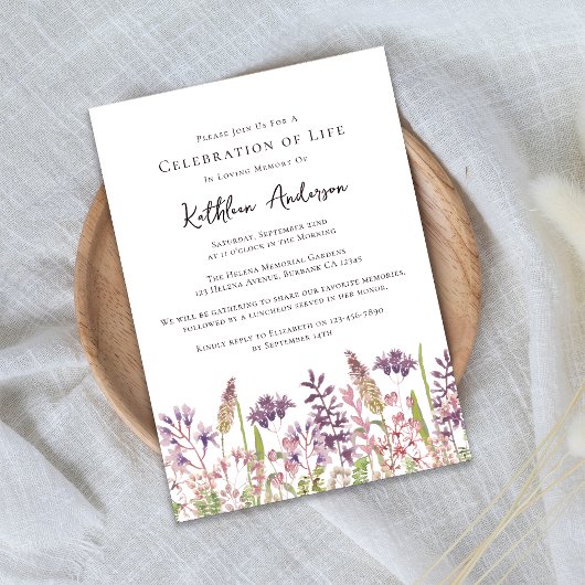 野花お祝い生葬祭記念館 招待状