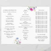 野花かわいらし庭園の結婚式式プログラム (裏面)