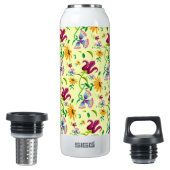 野花かわいらし花柄 断熱ウォーターボトル (オープン)