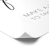 野花とミツバチ花バー標識 ポスター (角)