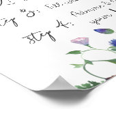 野花とミツバチ花バー標識 ポスター (角)