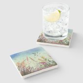 野花と星 ストーンコースター (横)