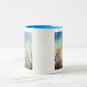 野花と星 ツートーンマグカップ (中央)