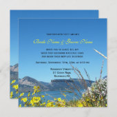 野花と湖の結婚式招待状 招待状 (正面/裏面)