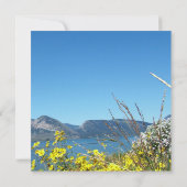 野花と湖の結婚式招待状 招待状 (裏面)