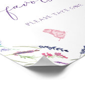 野花と蝶がポスターを好む ポスター (角)