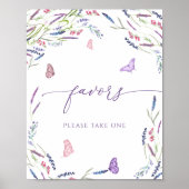 野花と蝶がポスターを好む ポスター (正面)