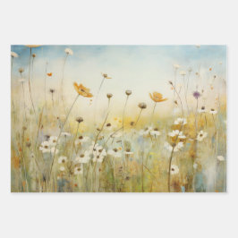 野花のデコページ装飾紙 ラッピングペーパーシート