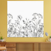 野花のボタニカルプリントアート キャンバスプリント (インサイチュ (リビング))
