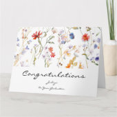 野花の卒業式の挨拶 カード (正面)