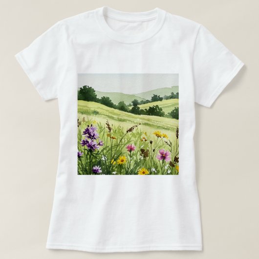 野花の原 Tシャツ (デザイン正面)