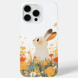 野花の咲くウサギのフィールド iPhone 15 PRO MAXケース