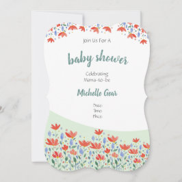 野花の水色が甘い赤と青