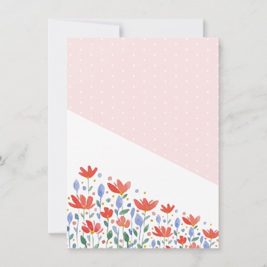 野花の水色が甘い赤と青 案内状 (裏面)