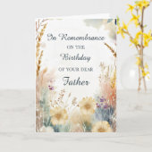 野花の父の誕生日を思い出して カード (黄色い花)