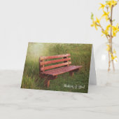 野花の空考えるのベンチ カード (黄色い花)