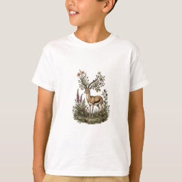 野花の鹿  Tシャツ