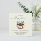 野花はっきりした咲きキャップ娘の卒業 カード (スタンド正面)