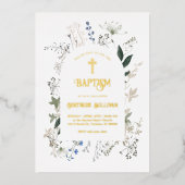 野花はバプテスマを形成する 箔招待状 (正面)